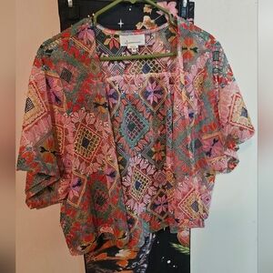 Anthropologie One Size, up to XL, Embroidered Lace Kimono or Cover-Up
